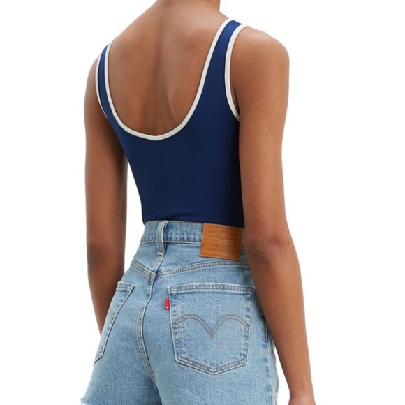 2/$40 New Levis contrast trimmed graphic bodysuit - Picture 2 of 2